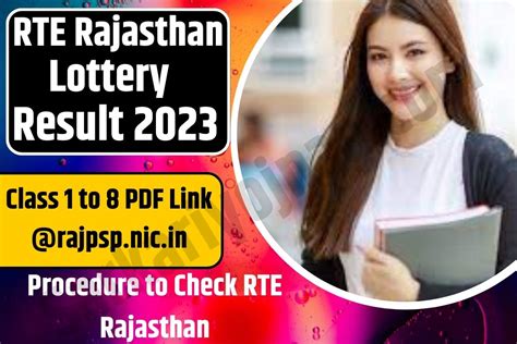 RTE Rajasthan Lottery Result 2023.